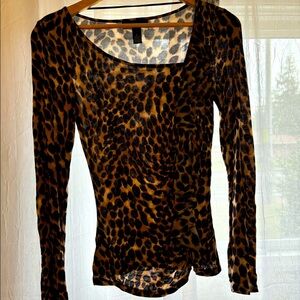 BCBG Tiger Print Blouse